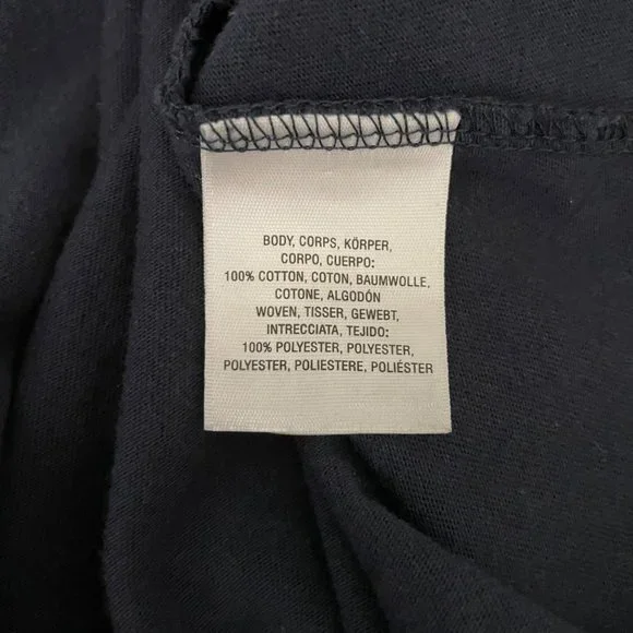 Anthropologie Akemi & Kin Blue Size Large Tunic Top Womens Floral Applique Hem - Picture 6 of 8